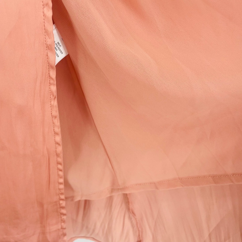 Blush Satin Midi Dress in Rose Blush with Balloon Sleeves - Picture 12 of 16